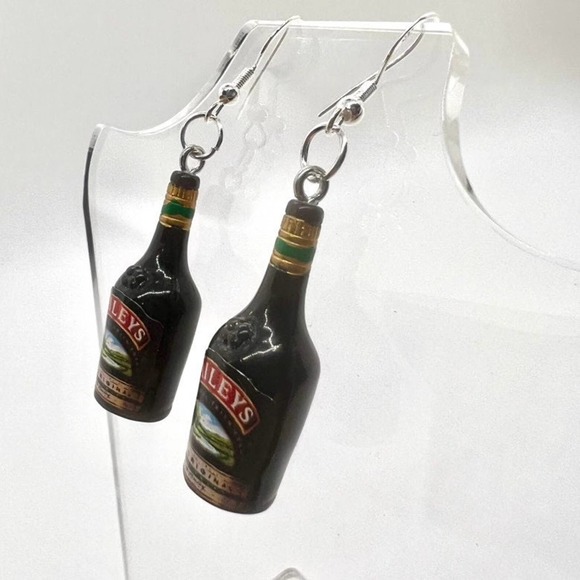 Bailey’s Liqueur Earrings - New Years Eve Party Earrings - Alcohol Earrings - Picture 4 of 7